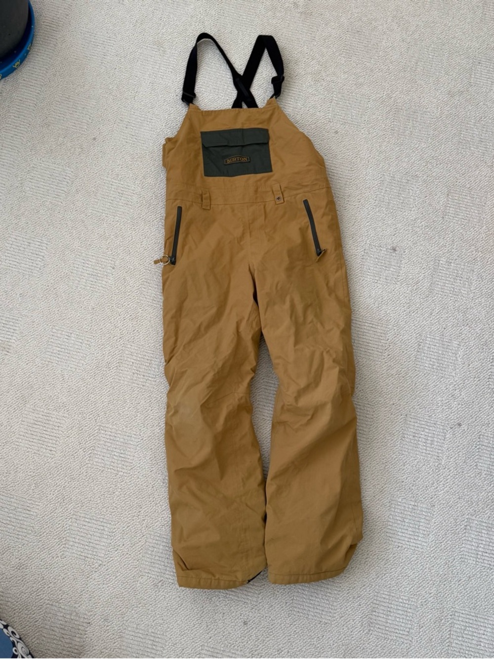 Burton Olive Green Jacket with Tan Hood Trim
